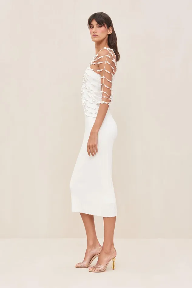 Women Cult Gaia Dresses CECELIA KNIT DRESS 8211 OFF WHITE Women Cult Gaia Dresses CECELIA KNIT DRESS 8211 OFF WHITE