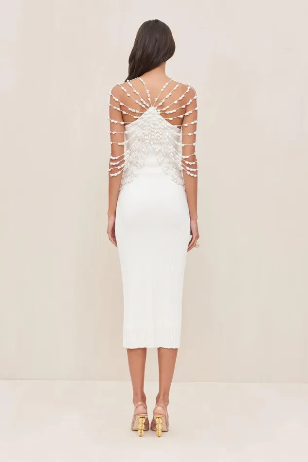 Women Cult Gaia Dresses CECELIA KNIT DRESS 8211 OFF WHITE Women Cult Gaia Dresses CECELIA KNIT DRESS 8211 OFF WHITE