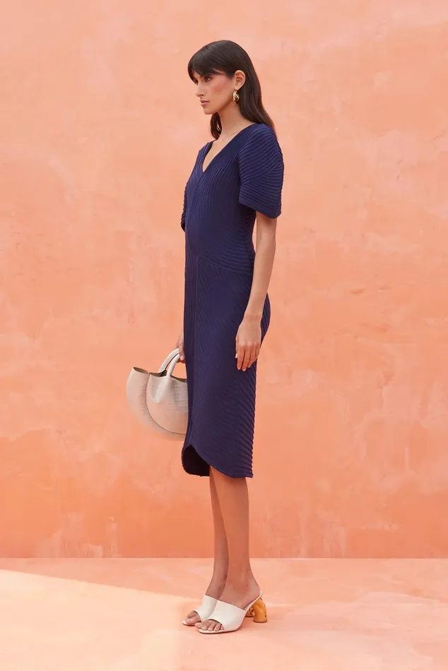Women Cult Gaia Dresses PYTON KNIT DRESS 8211 EVENING BLUE Women Cult Gaia Dresses PYTON KNIT DRESS 8211 EVENING BLUE