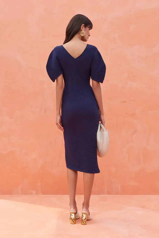 Women Cult Gaia Dresses PYTON KNIT DRESS 8211 EVENING BLUE Women Cult Gaia Dresses PYTON KNIT DRESS 8211 EVENING BLUE