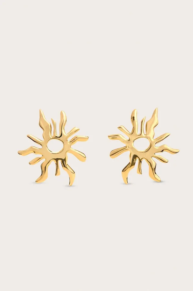 Women Cult Gaia Earrings SOLEIL EARRING 8211 SHINY BRASS