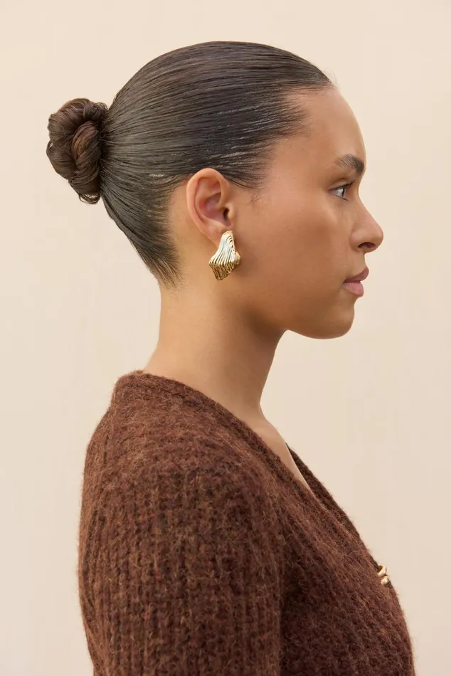 Women Cult Gaia Jewelry RELIC EARRING 8211 SHINY BRASS