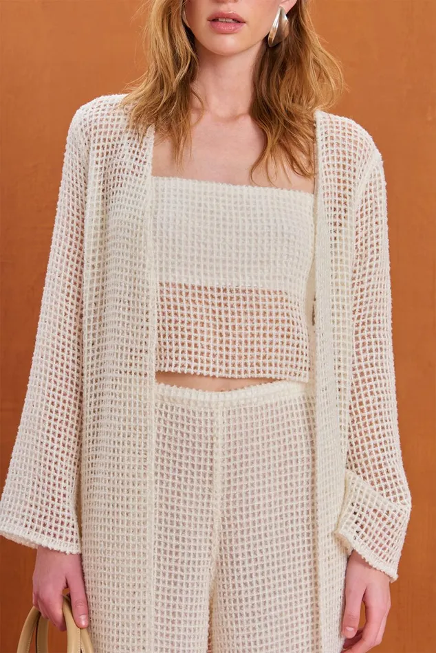 Women Cult Gaia Knits CORALI TOP 8211 OFF WHITE