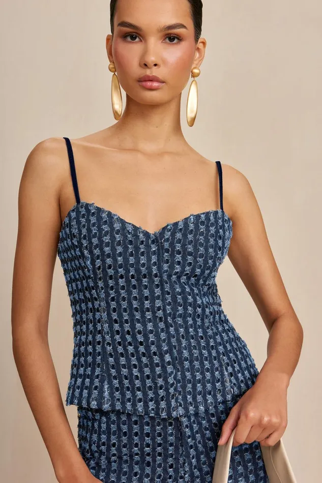 Women Cult Gaia Tops AURELIA TOP 8211 INDIGO WASH