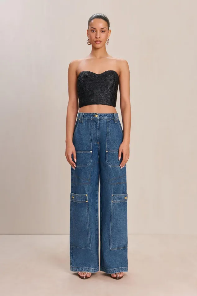 Women Cult Gaia Tops JACIRA TOP 8211 BLACK RAFFIA Women Cult Gaia Tops JACIRA TOP 8211 BLACK RAFFIA