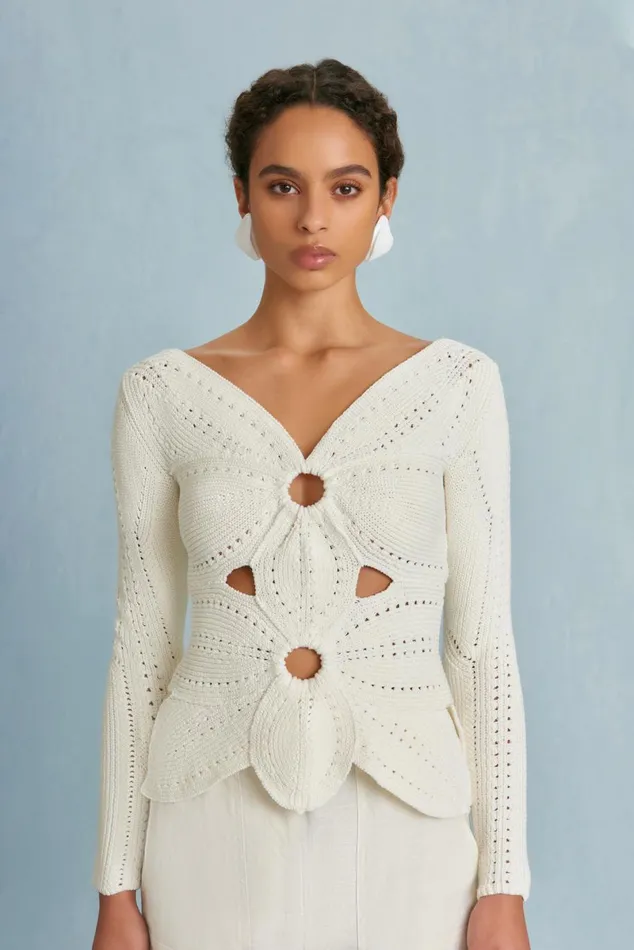 Women Cult Gaia Tops LULE CROCHET TOP 8211 OFF WHITE