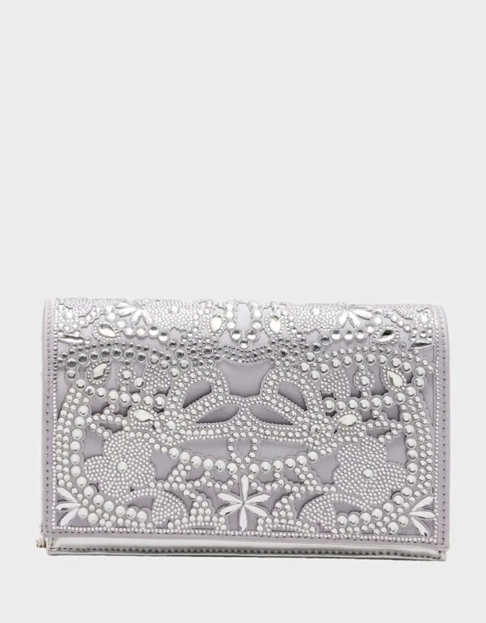 Women CUT OUT SPARKLER BAG SILVER Silver Betsey Johnson