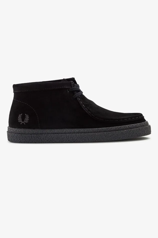 Women Dawson Mid Black Fred Perry Shoes