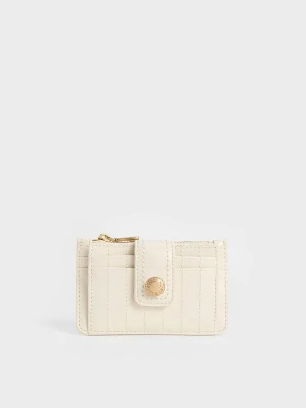 Women Donna CrinkleEffect Panelled Card Holder 8211 Cream CHARLES and KEITH Card Holders Women Donna CrinkleEffect Panelled Card Holder 8211 Cream CHARLES and KEITH Card Holders