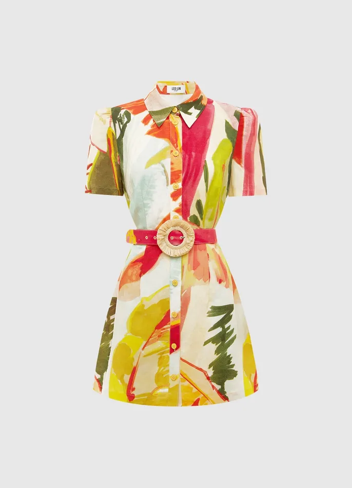 Women Dresses and Jumpsuits LEO LIN Bronte Mini Dress 8211 Rainforest Print