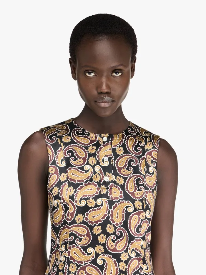 Women Dresses JW Anderson PAISLEY039 PRINT CIRCLESKIRT DRESS Red Brown Women Dresses JW Anderson PAISLEY039 PRINT CIRCLESKIRT DRESS Red Brown