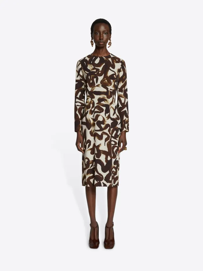 Women Dries Van Noten Dresses Printed Shift Dress