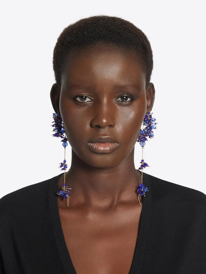 Women Dries Van Noten Jewelry Embroidered Earrings