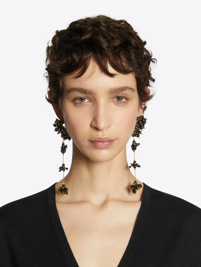 Women Dries Van Noten Jewelry Embroidered Earrings