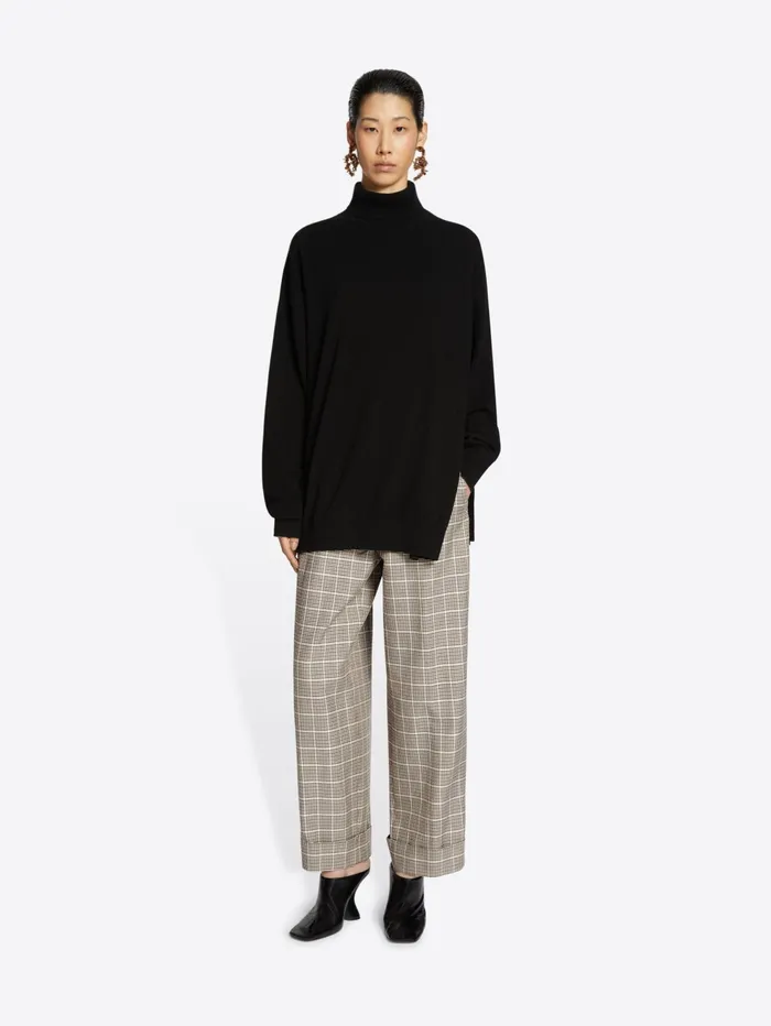 Women Dries Van Noten Pants Checked Cuffed Pants