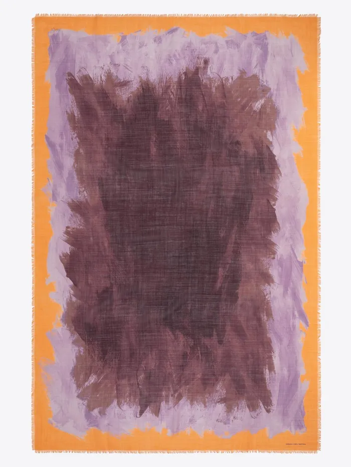 Women Dries Van Noten Scarves and Foulards Printed Wool Scarf