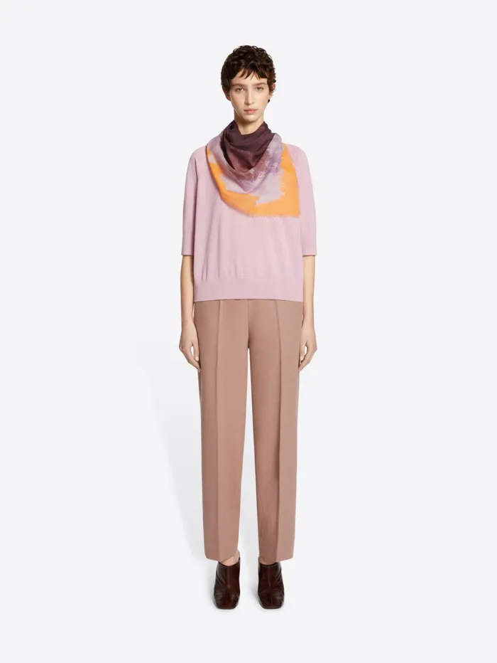 Women Dries Van Noten Scarves and Foulards Printed Wool Scarf