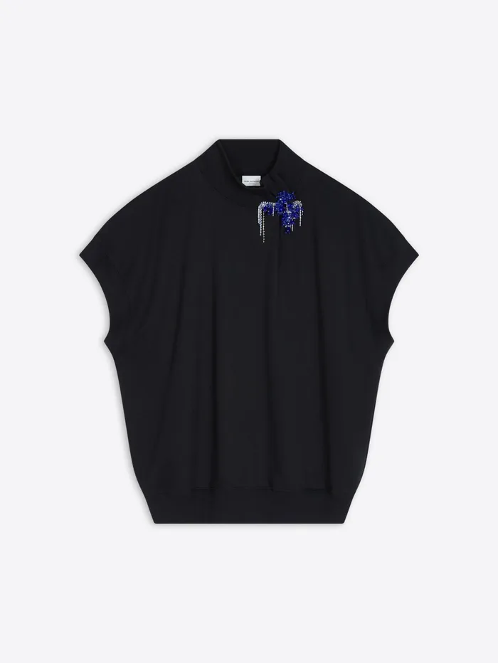 Women Dries Van Noten Tshirts and Sweatshirts Embellished Sweatshirt
