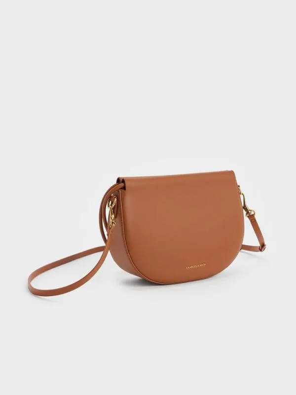 Women Elora Curved Top Handle Bag 8211 Tan CHARLES and KEITH Top Handle Bags