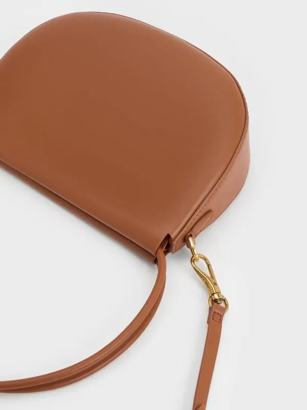 Women Elora Curved Top Handle Bag 8211 Tan CHARLES and KEITH Top Handle Bags