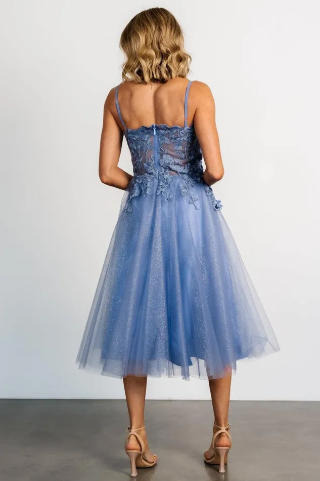 Women Embellished Sequin Baltic Born Noelle Shimmer Midi Dress Slate Blue Women Embellished Sequin Baltic Born Noelle Shimmer Midi Dress Slate Blue