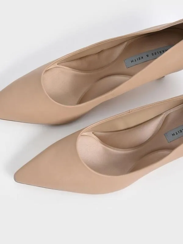 Women Emmy Pointed Kitten Heel Pumps 8211 Nude CHARLES and KEITH Heels Women Emmy Pointed Kitten Heel Pumps 8211 Nude CHARLES and KEITH Heels