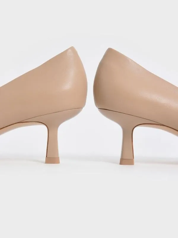 Women Emmy Pointed Kitten Heel Pumps 8211 Nude CHARLES and KEITH Heels Women Emmy Pointed Kitten Heel Pumps 8211 Nude CHARLES and KEITH Heels