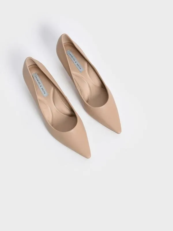 Women Emmy Pointed Kitten Heel Pumps 8211 Nude CHARLES and KEITH Heels Women Emmy Pointed Kitten Heel Pumps 8211 Nude CHARLES and KEITH Heels