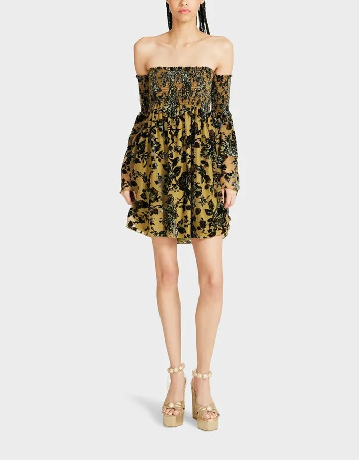Women ESSIE MINI DRESS YELLOW Yellow Betsey Johnson