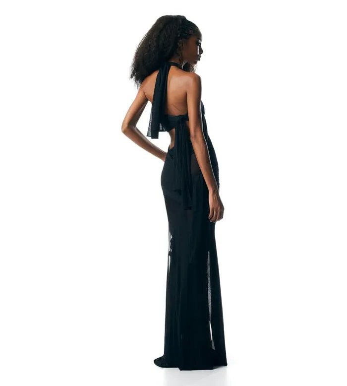 Women Evening Tom Ford Transparent CutOut Evening Dress Black Women Evening Tom Ford Transparent CutOut Evening Dress Black