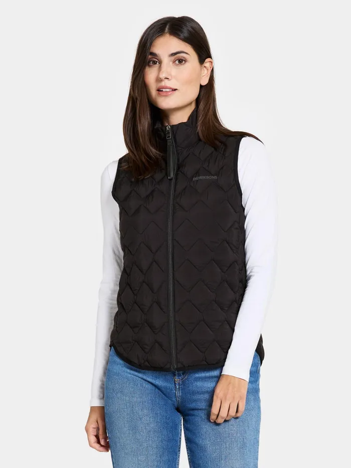 Women Evy Vest Black Didriksons Vests