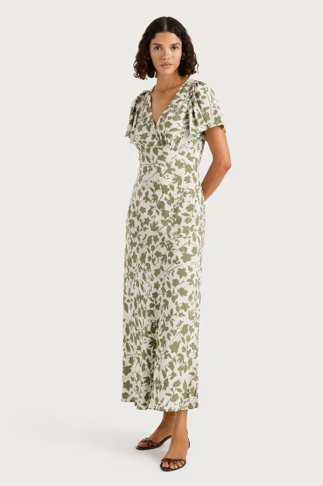 Women Faithfull The Brand Dresses Boda Midi Dress Poplar Sage