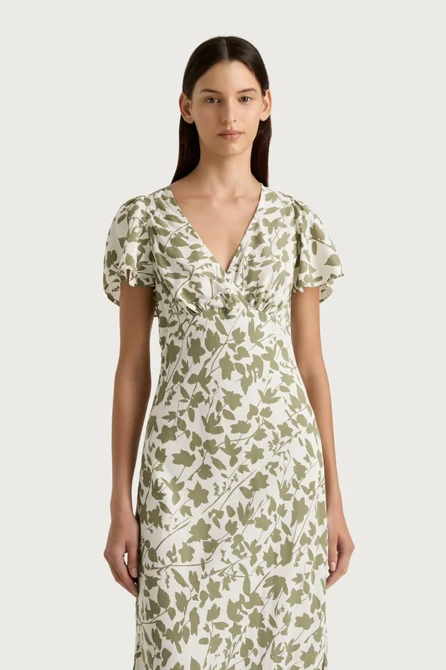 Women Faithfull The Brand Dresses Boda Midi Dress Poplar Sage