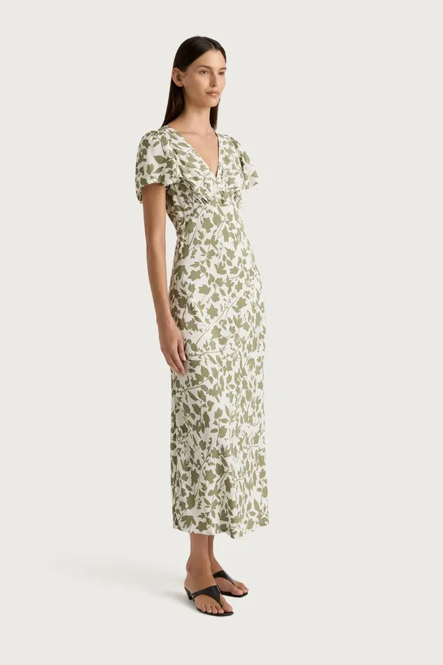 Women Faithfull The Brand Dresses Boda Midi Dress Poplar Sage