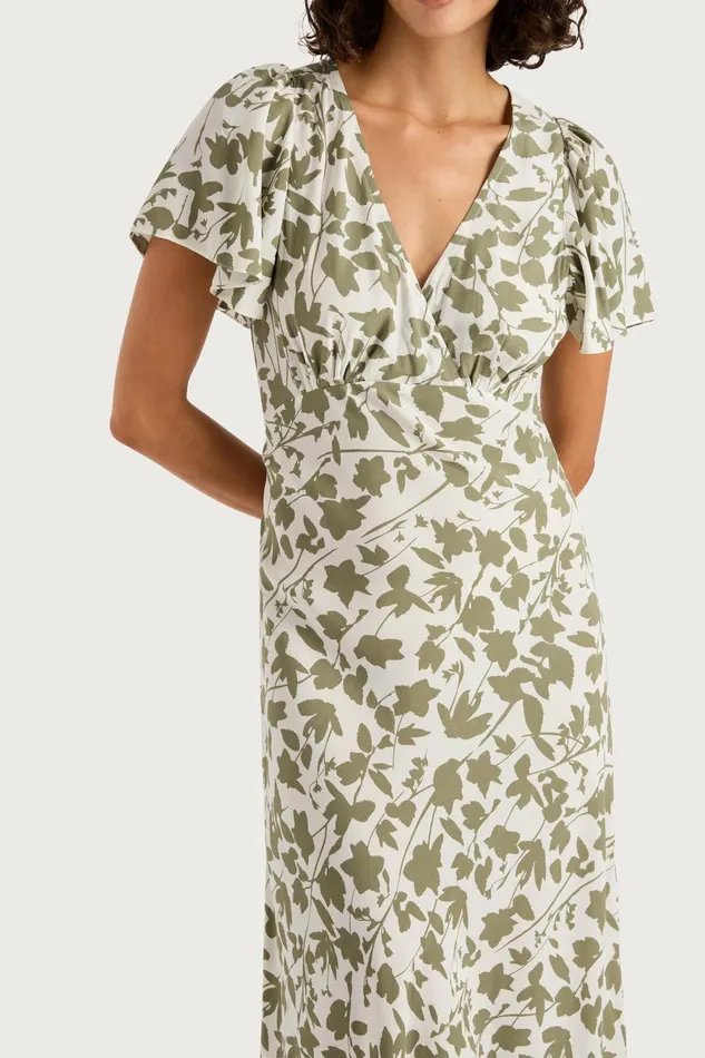 Women Faithfull The Brand Dresses Boda Midi Dress Poplar Sage