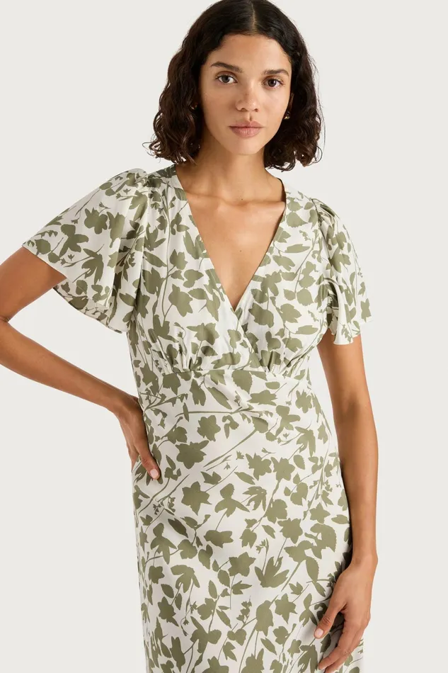 Women Faithfull The Brand Dresses Boda Midi Dress Poplar Sage