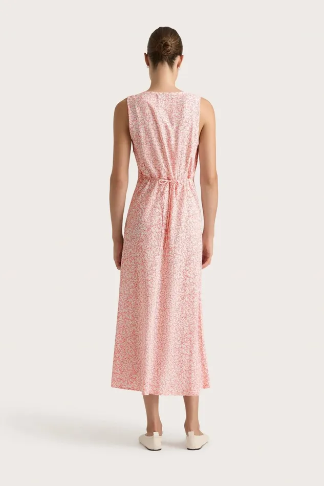 Women Faithfull The Brand Dresses Jardin Midi Dress Calla Vermillion