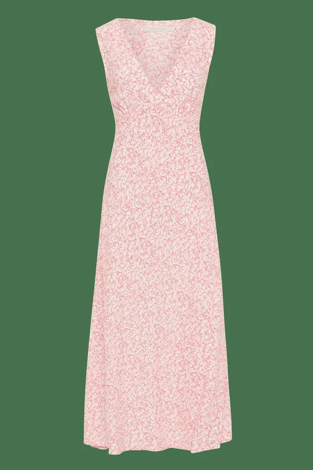 Women Faithfull The Brand Dresses Jardin Midi Dress Calla Vermillion