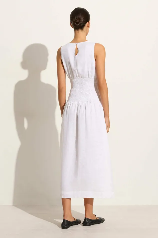 Women Faithfull The Brand Dresses La Canella Midi Dress White 8211 Faithfull The Brand
