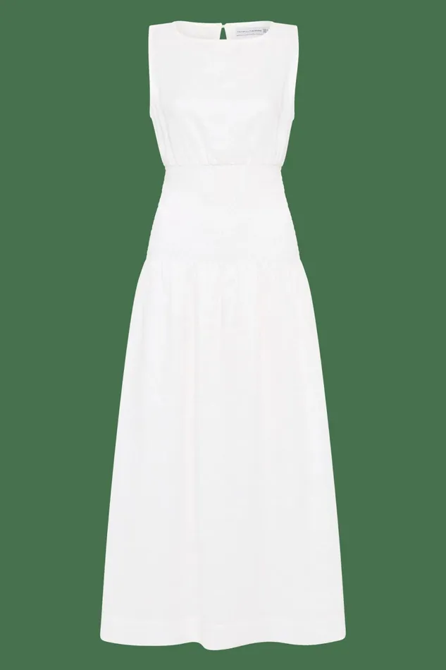 Women Faithfull The Brand Dresses La Canella Midi Dress White 8211 Faithfull The Brand