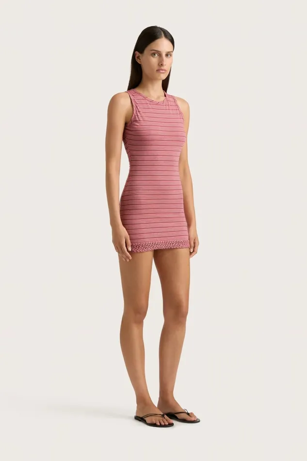 Women Faithfull The Brand Dresses Maceio Mini Dress Vermillion Stripe