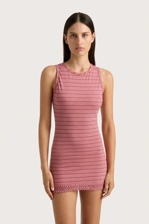 Women Faithfull The Brand Dresses Maceio Mini Dress Vermillion Stripe