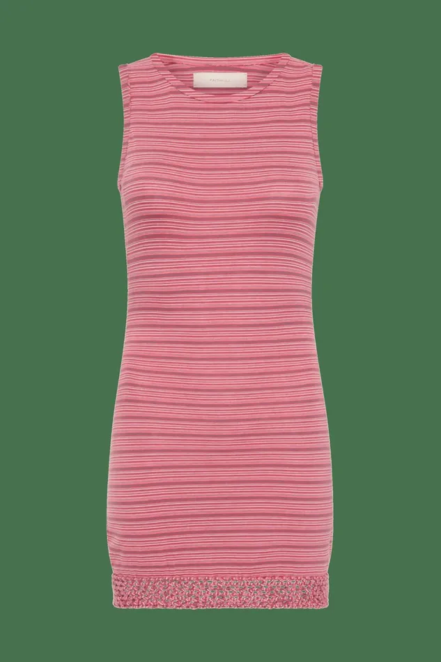 Women Faithfull The Brand Dresses Maceio Mini Dress Vermillion Stripe