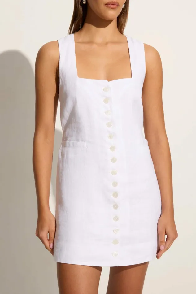 Women Faithfull The Brand Dresses Marinia Mini Dress White 8211 Faithfull The Brand