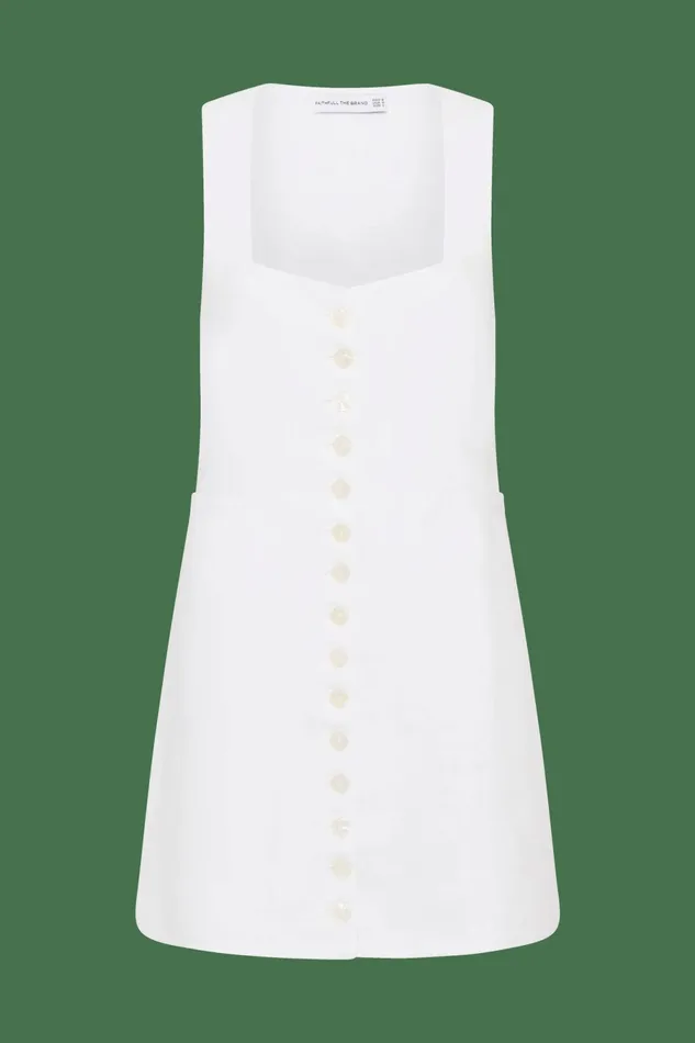 Women Faithfull The Brand Dresses Marinia Mini Dress White 8211 Faithfull The Brand