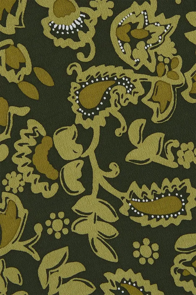 Women Faithfull The Brand Dresses Nadja Mini Dress Selcetta Paisley Green 8211 Faithfull The Brand