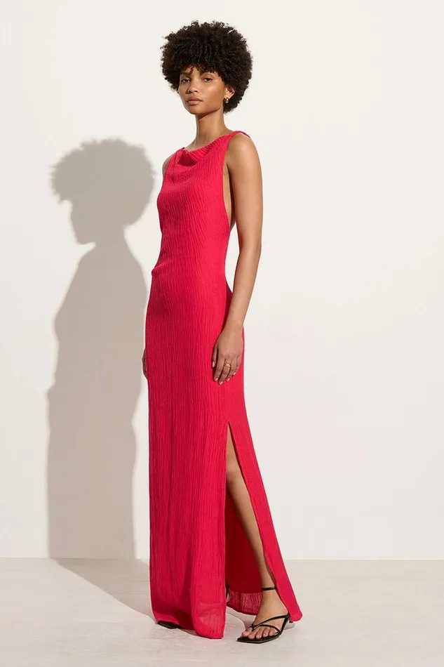 Women Faithfull The Brand Dresses Palermo Maxi Dress Peony Pink 8211 Faithfull The Brand