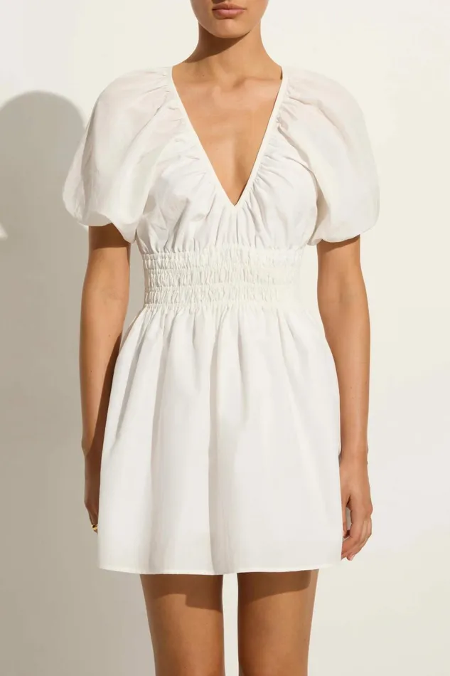 Women Faithfull The Brand Dresses Salone Mini Dress White 8211 Faithfull The Brand