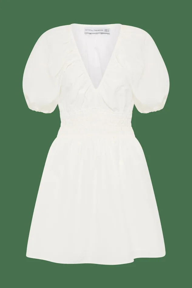 Women Faithfull The Brand Dresses Salone Mini Dress White 8211 Faithfull The Brand