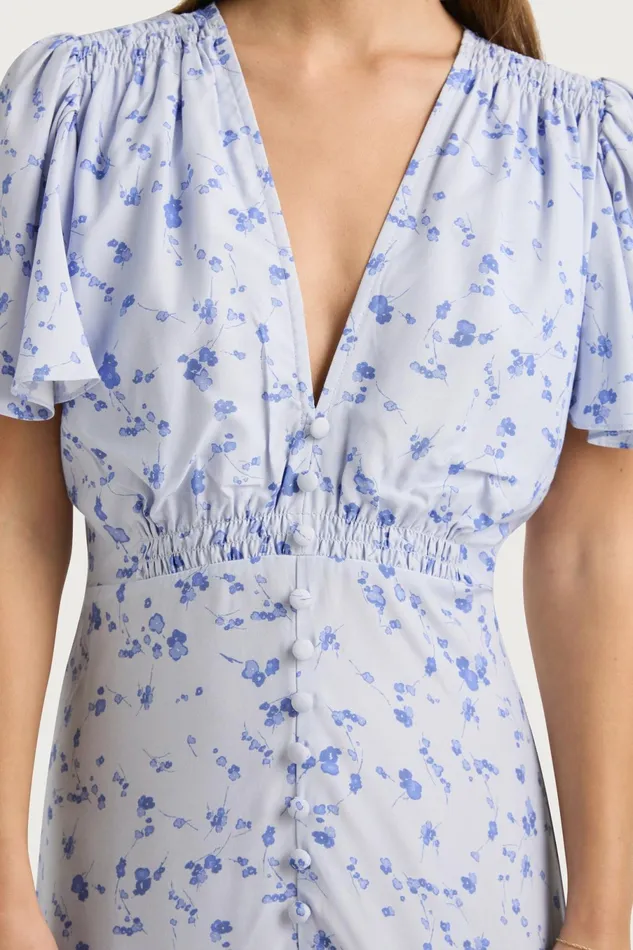 Women Faithfull The Brand Dresses Tae Midi Dress Blossom Blue